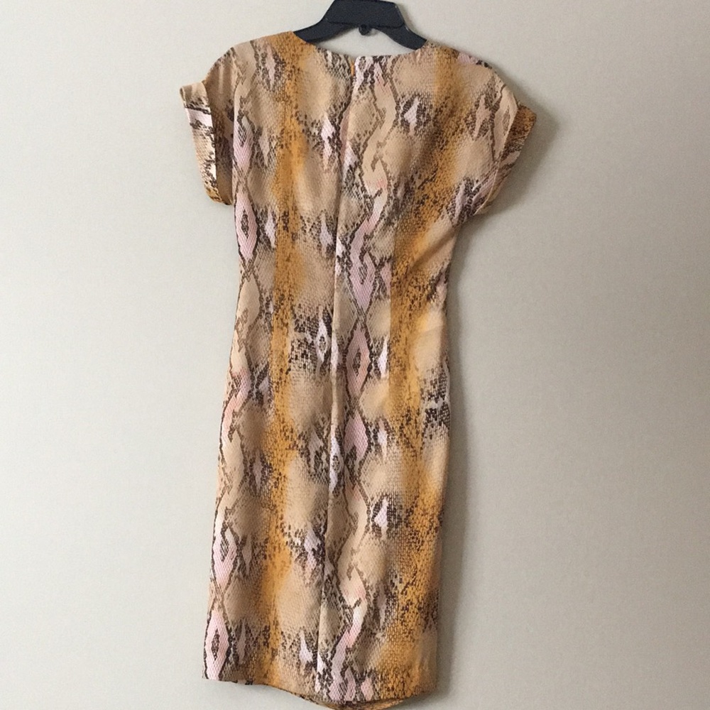 Anne Klein animal skin v neck wrap dress - Picture 2 of 5